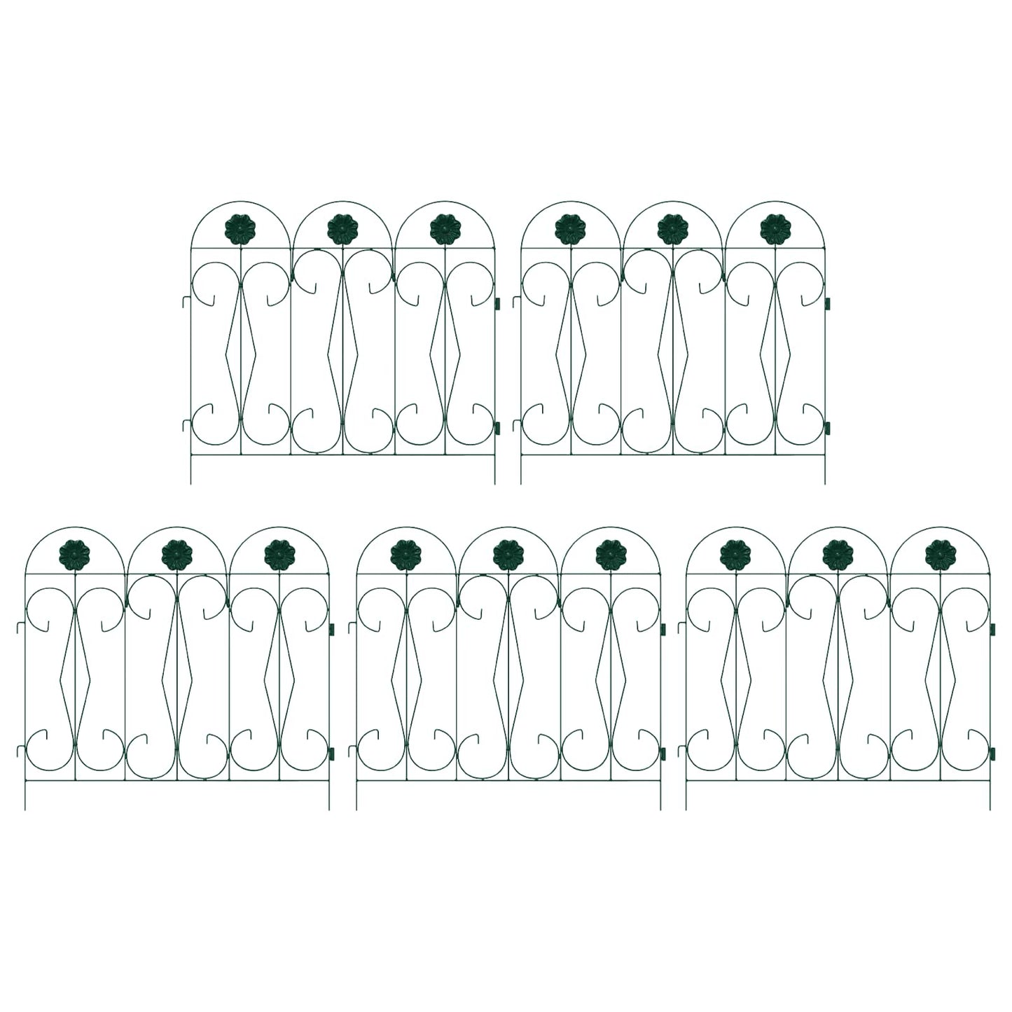 Recinzione per Giardino Traliccio Verde 305,5 x 55,5 x 0,3 cm