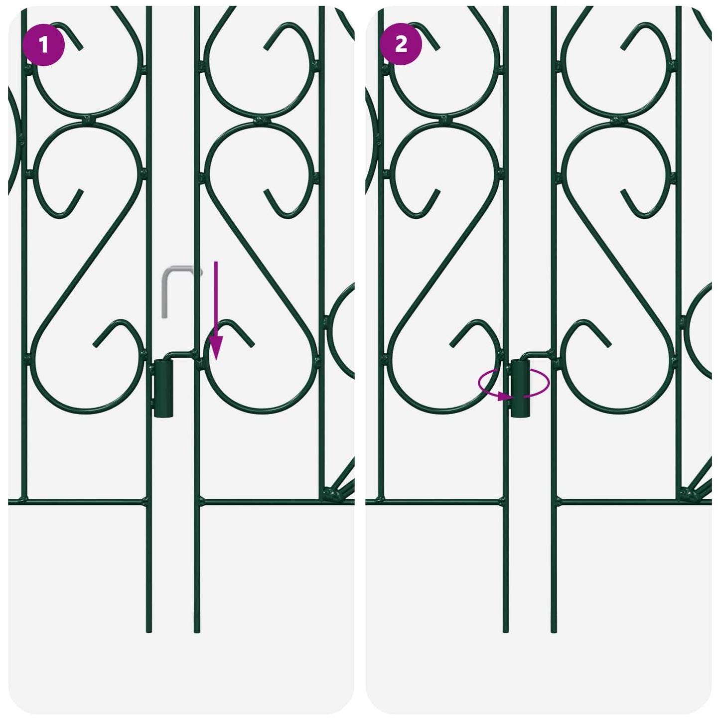 Recinzione per Giardino Traliccio Verde 308,5 x 54,5 x 0,3 cm