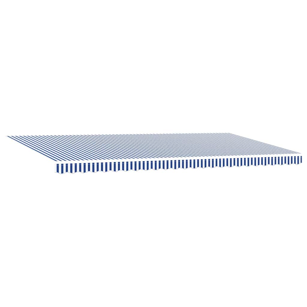 Tenda Retrattile con Blu e bianco 6 x 3 m Tessuto e metallo - homemem39