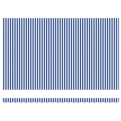 Tenda Retrattile con Blu e bianco 4.5 x 3 m Tessuto e metallo - homemem39