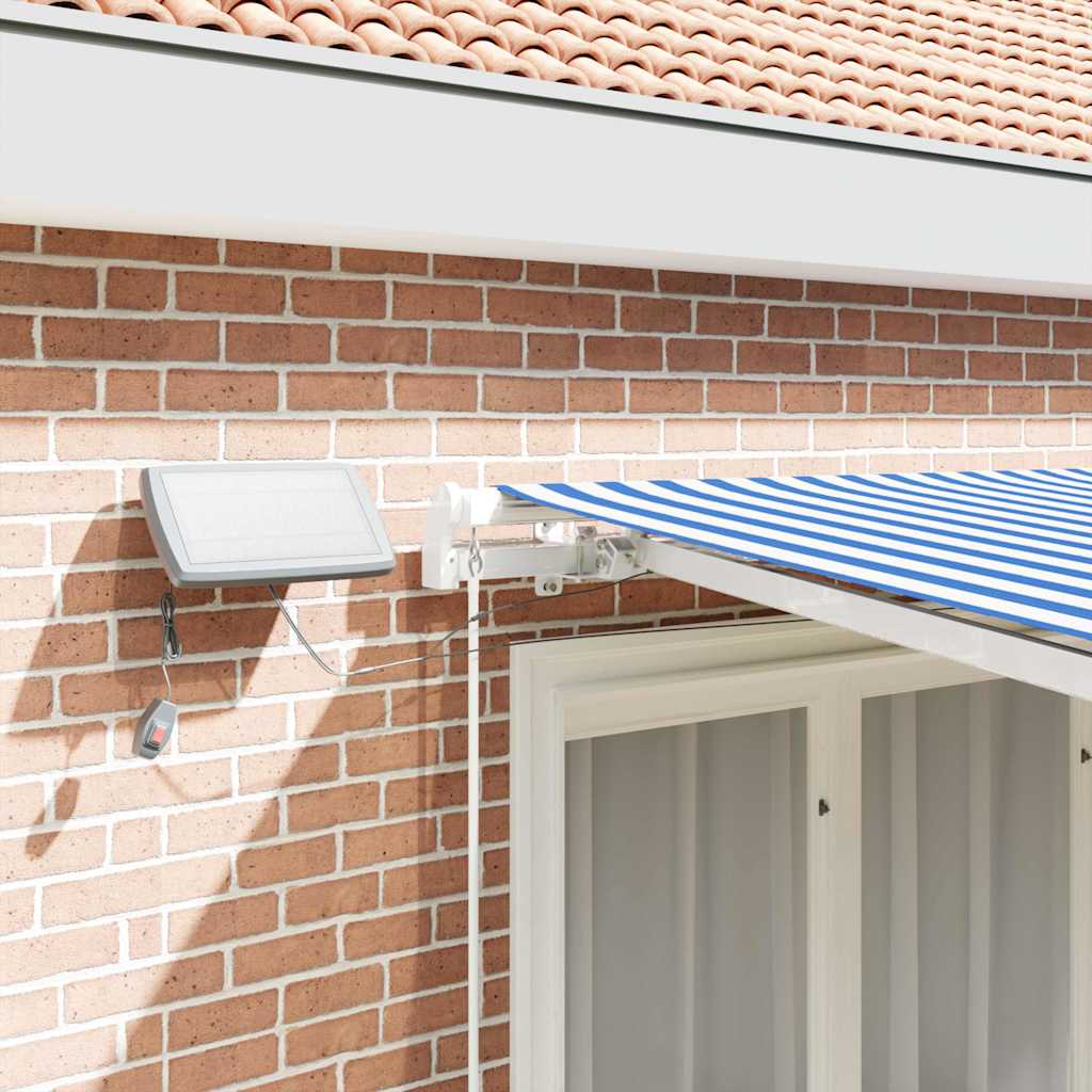 Tenda Retrattile Blu e Bianco 350 x 250 cm | homemem39