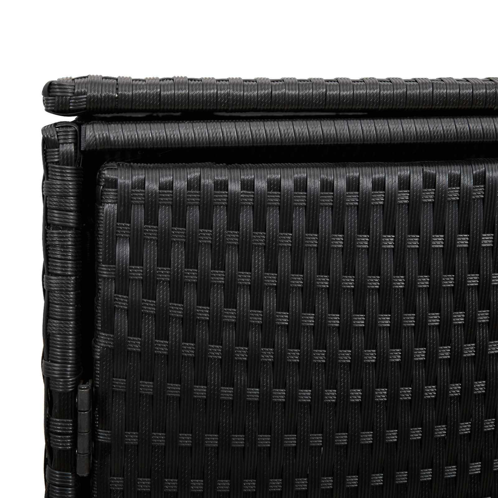 Cassa per Spazzatura 2 pcs Nero 130 x 80 x 115 cm Polietilene | homemem39