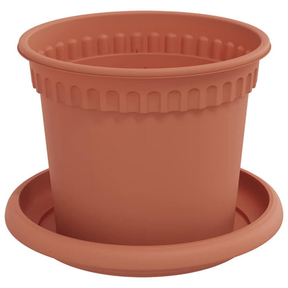 Vasi per Piante 6 pcs Rosso Mattone Ø 12,5 x 10 cm Plastica
