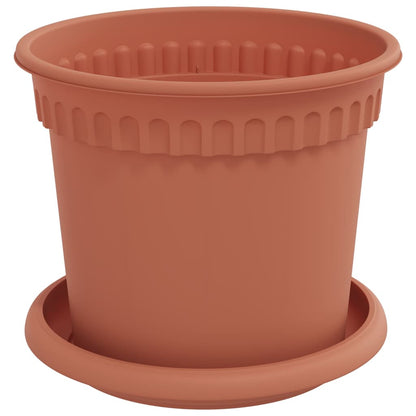 Vasi per Piante 6 pcs Rosso Mattone Ø 15 x 12 cm Plastica | homemem39