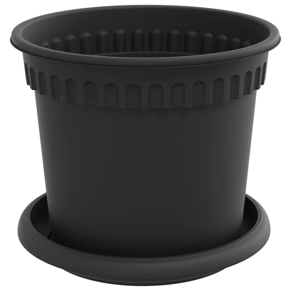 Vasi per Piante 6 pcs Nero Ø 15 x 12 cm Plastica | homemem39