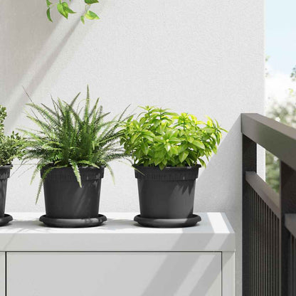 Vasi per Piante 24 pcs Nero Ø 15 x 12 cm Plastica | homemem39