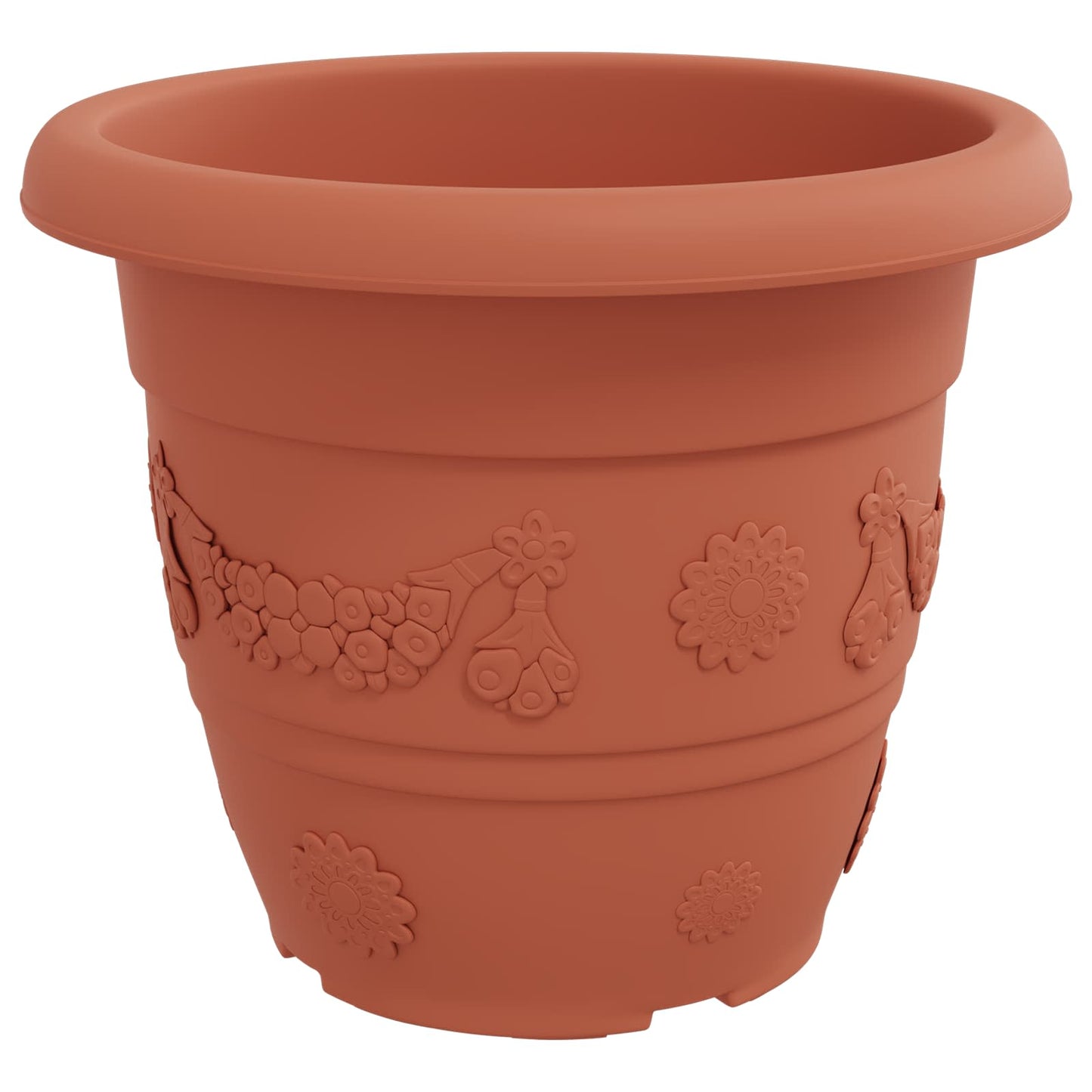 Vasi per Piante 6 pcs Rosso Mattone Ø 34 x 28 cm Plastica | homemem39