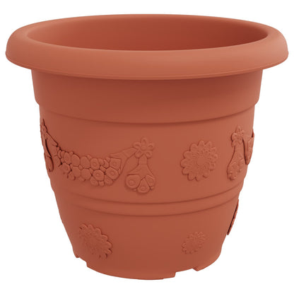 Vasi per Piante 6 pcs Rosso Mattone Ø 34 x 28 cm Plastica | homemem39