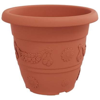Vasi per Piante 6 pcs Rosso Mattone Ø 39 x 32 cm Plastica | homemem39
