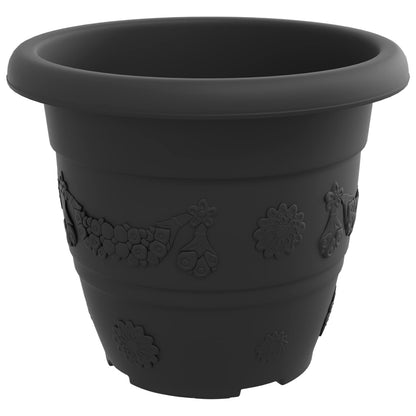Vasi per Piante 6 pcs Nero Ø 22 x 18 cm Plastica | homemem39