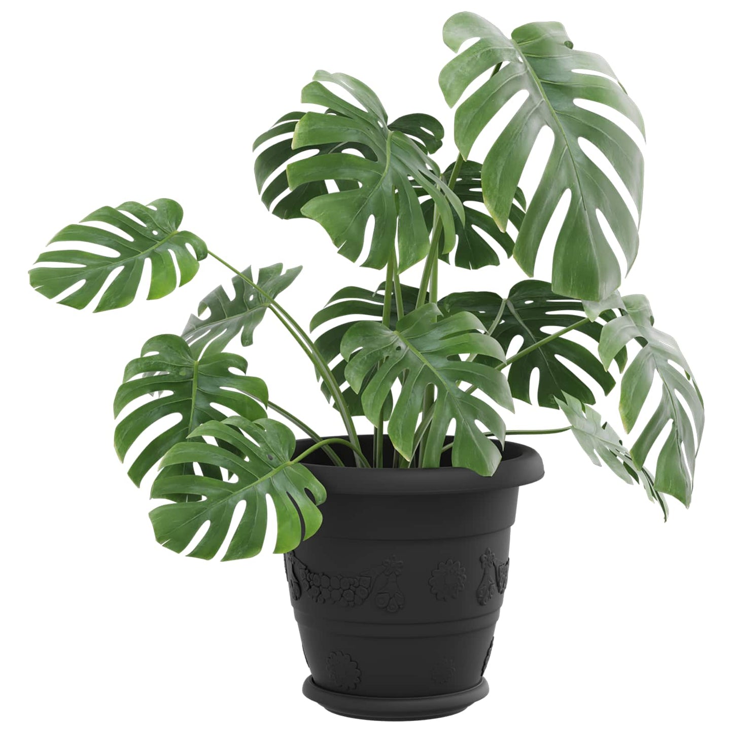 Vasi per Piante 6 pcs Nero Ø 22 x 18 cm Plastica | homemem39