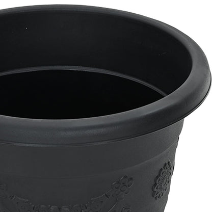 Vasi per Piante 6 pcs Nero Ø 30 x 25 cm Plastica | homemem39