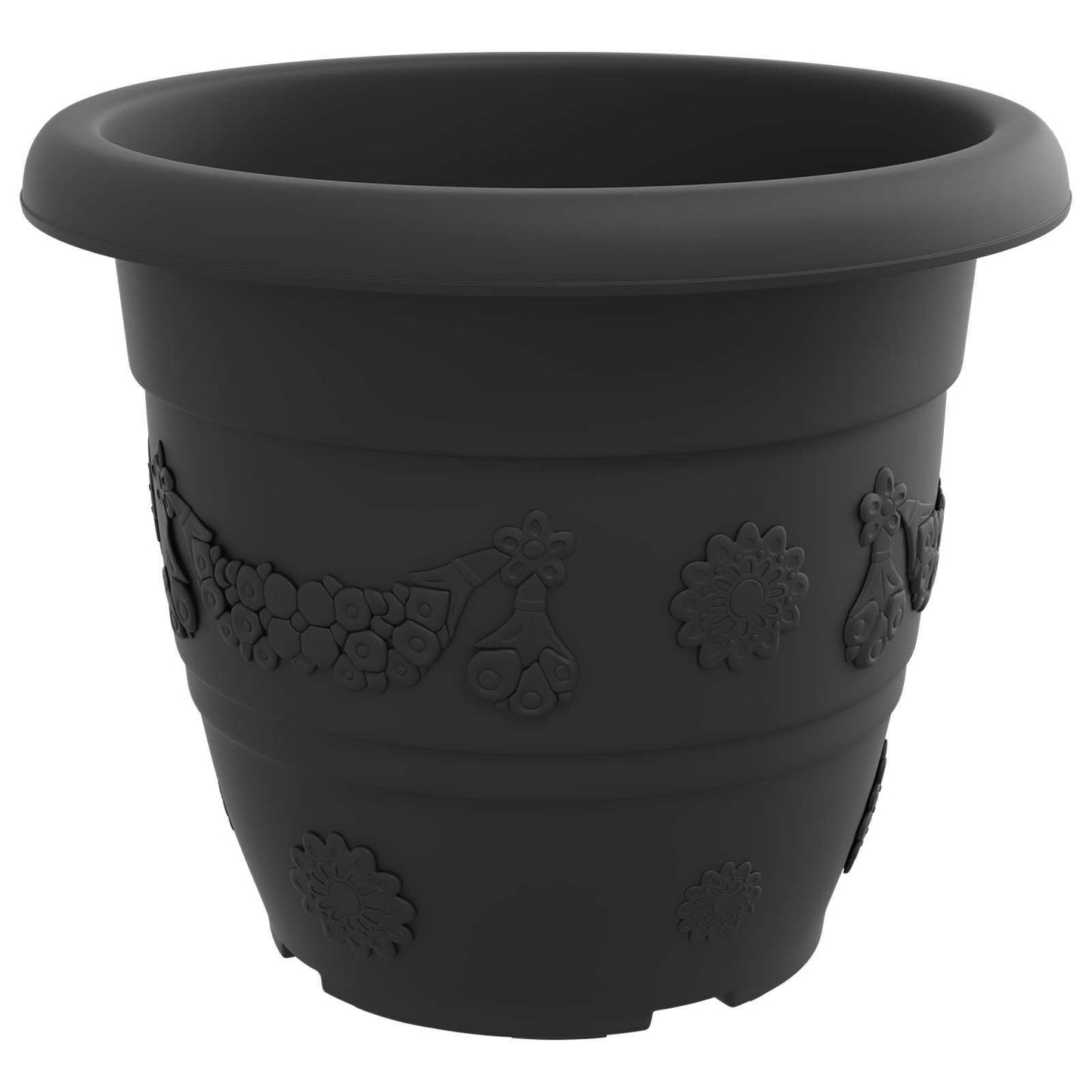Vasi per Piante 6 pcs Nero Ø 34 x 28 cm Plastica | homemem39