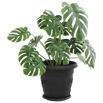 Vasi per Piante 6 pcs Nero Ø 34 x 28 cm Plastica | homemem39