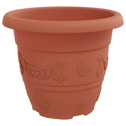 Vasi per Piante 24 pcs Rosso Mattone Ø 22 x 18 cm Plastica | homemem39