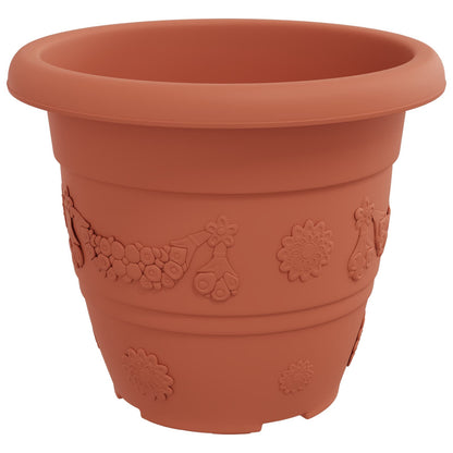 Vasi per Piante 24 pcs Rosso Mattone Ø 26 x 21.5 cm Plastica