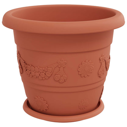 Vasi per Piante 24 pcs Rosso Mattone Ø 34 x 28 cm Plastica | homemem39