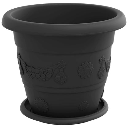 Vasi per Piante 24 pcs Nero Ø 26 x 21.5 cm Plastica | homemem39