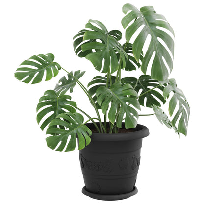 Vasi per Piante 24 pcs Nero Ø 30 x 25 cm Plastica | homemem39