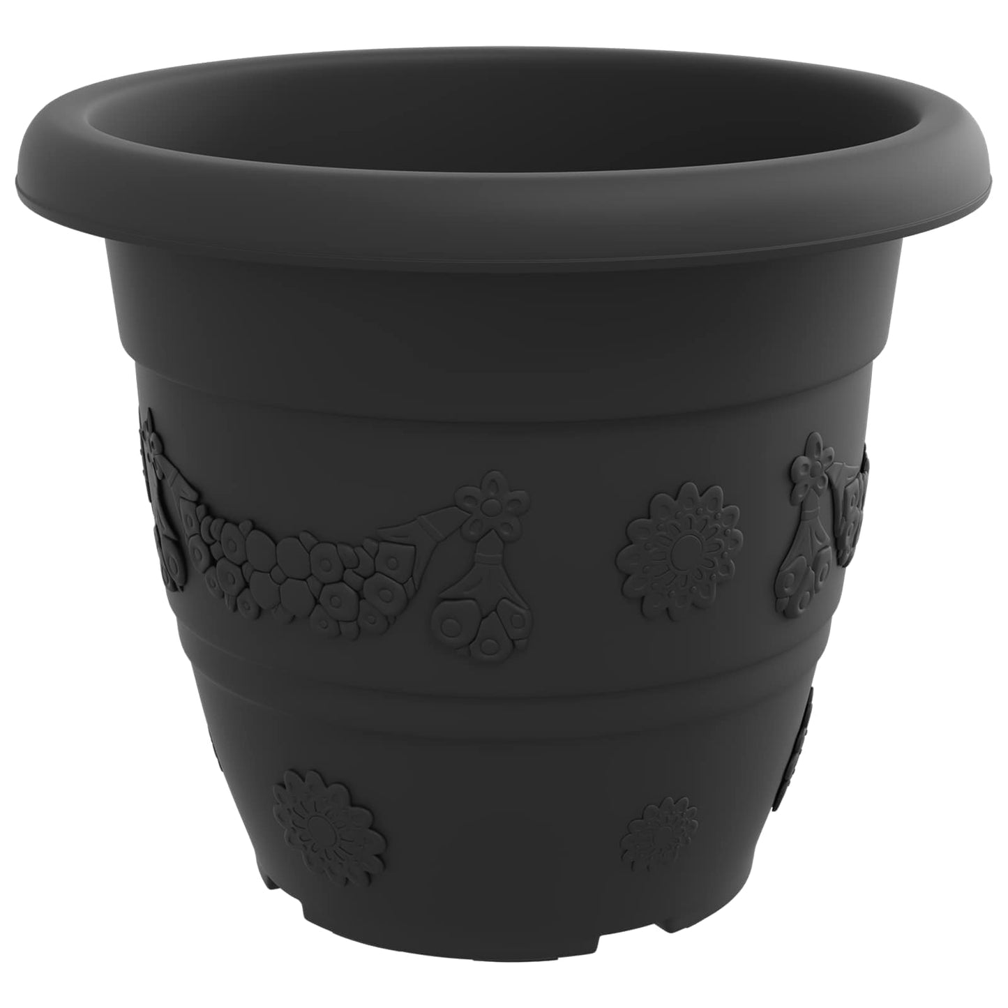 Vasi per Piante 24 pcs Nero Ø 39 x 32 cm Plastica