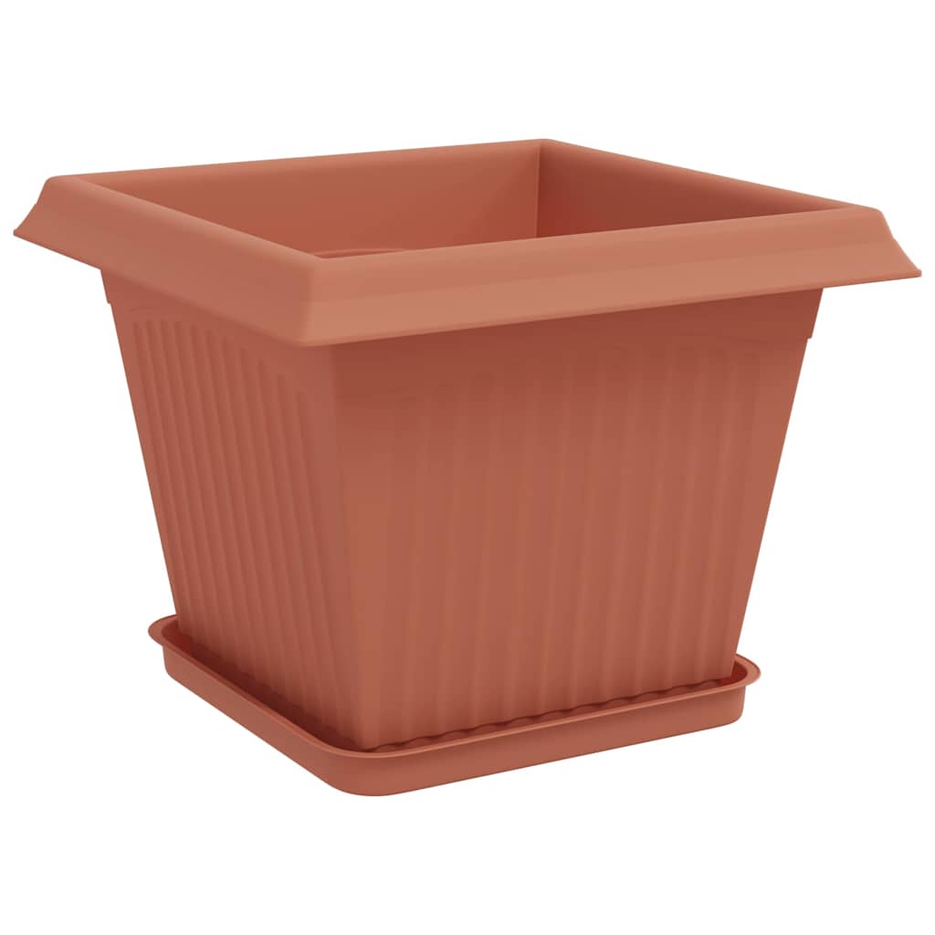Vasi per Piante 6 pcs Rosso Mattone 28,5 x 28,5 x 22 cm | homemem39