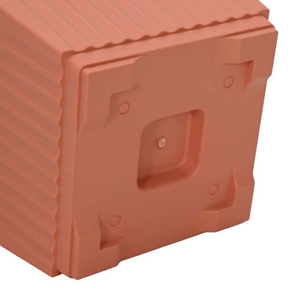 Vasi per Piante 6 pcs Rosso Mattone 33 x 33 x 26 cm Plastica | homemem39