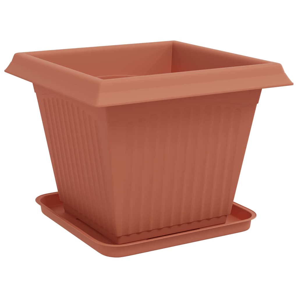 Vasi per Piante 6 pcs Rosso Mattone 38 x 38 x 30 cm Plastica | homemem39
