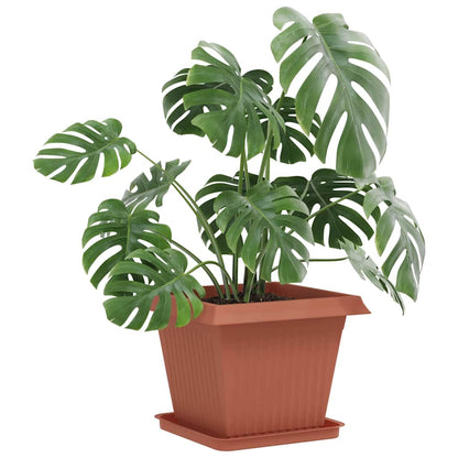 Vasi per Piante 6 pcs Rosso Mattone 43 x 43 x 33,5 cm Plastica