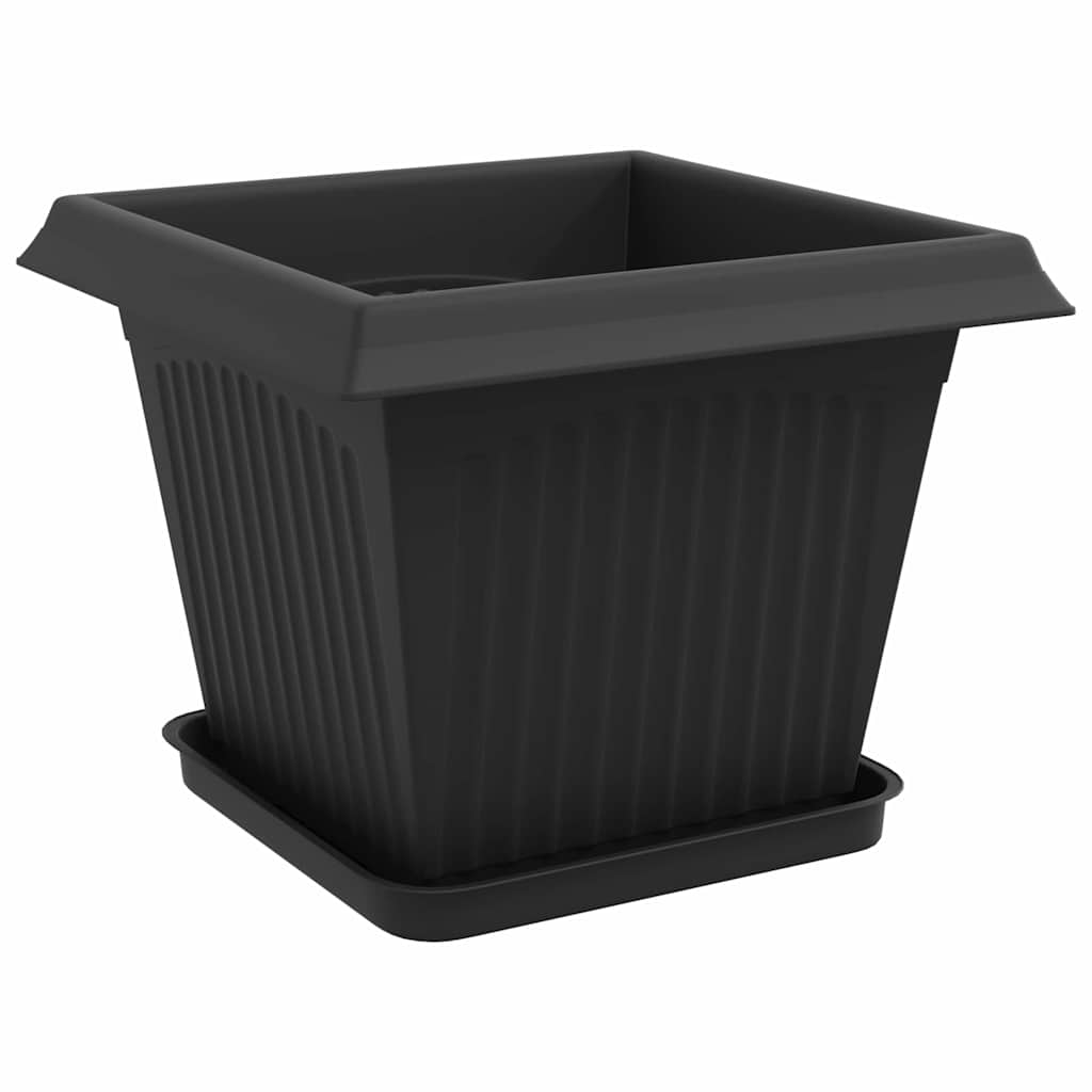 Vasi per Piante 6 pcs Nero 33 x 33 x 26 cm Plastica | homemem39