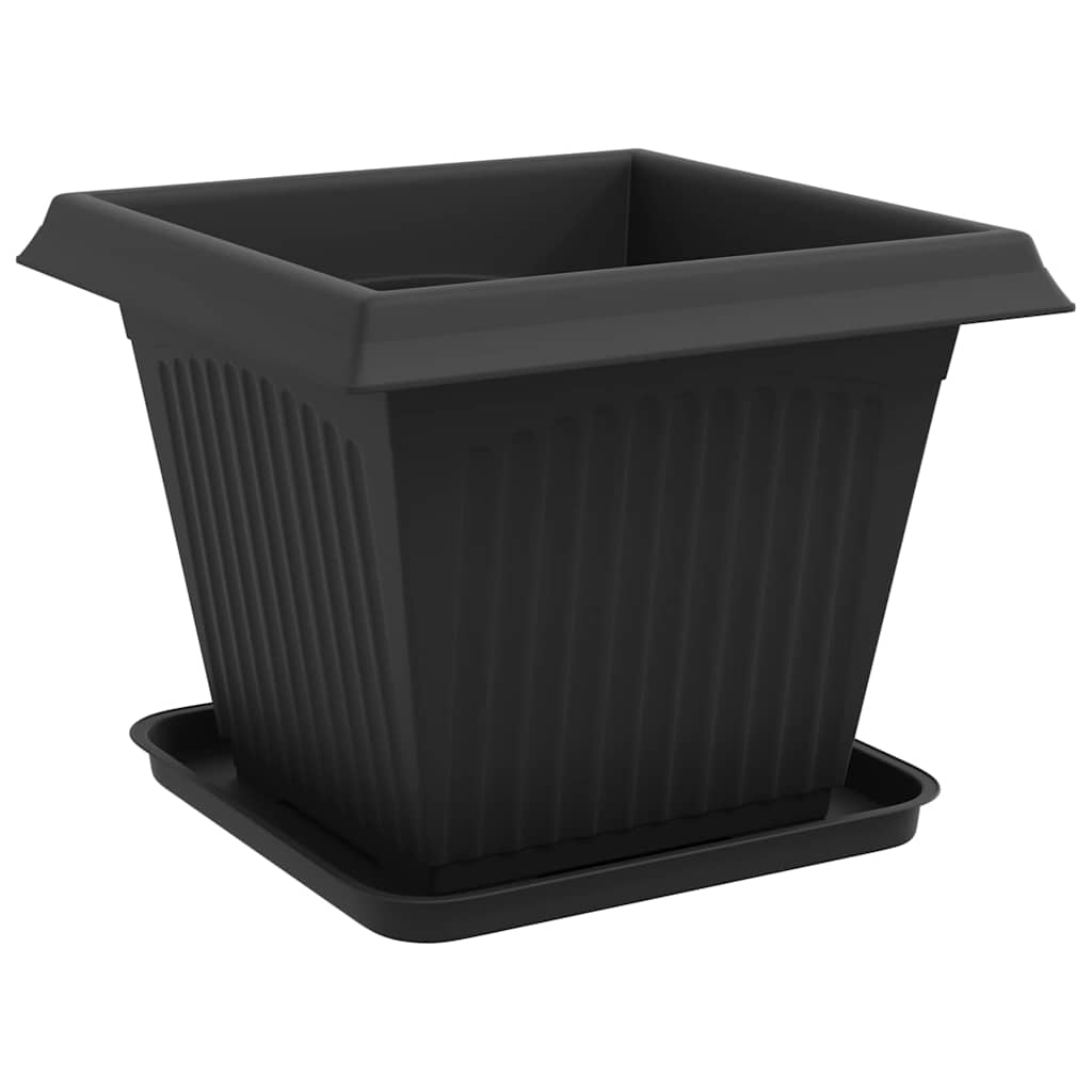 Vasi per Piante 6 pcs Nero 38 x 38 x 30 cm Plastica | homemem39