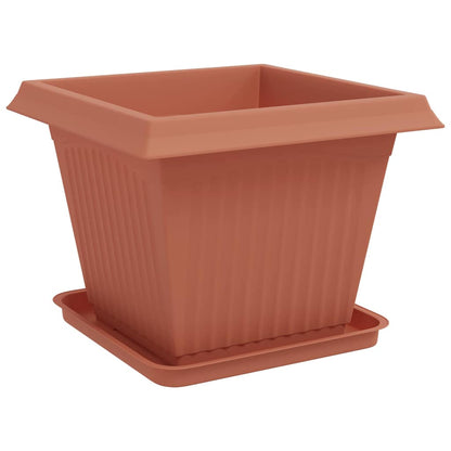Vasi per Piante 24 pcs Rosso Mattone 43 x 43 x 33,5 cm Plastica | homemem39