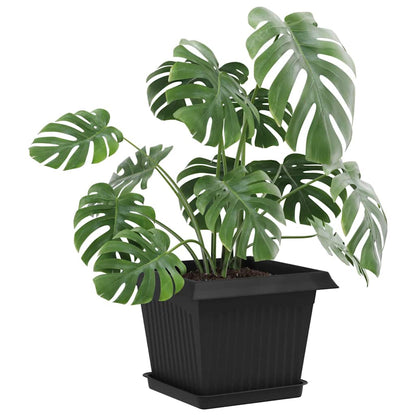 Vasi per Piante 24 pcs Nero 23 x 23 x 17,5 cm Plastica