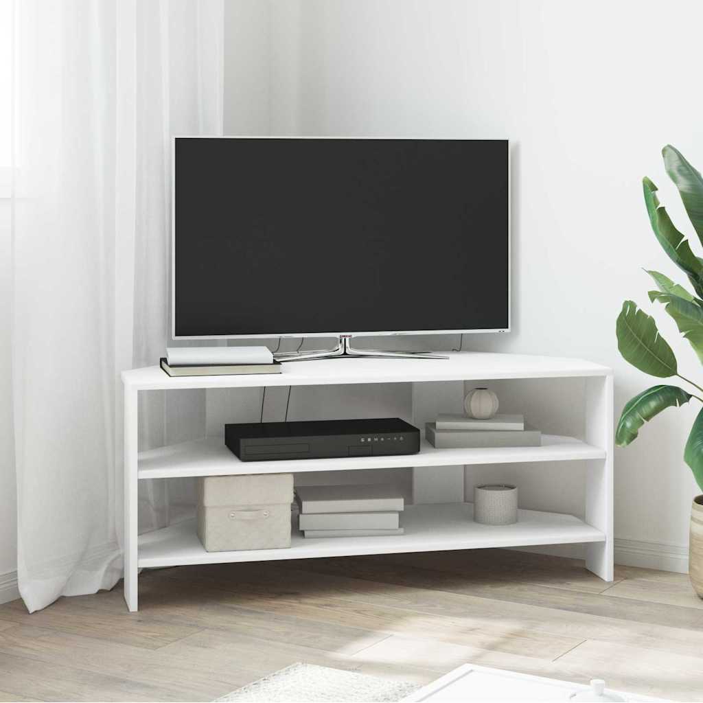 MobileTVAngolare Bianco 102x40,5x45cm Legno multistrato