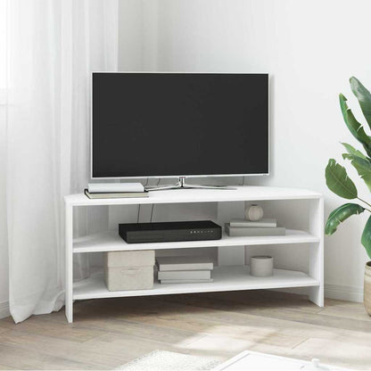 MobileTVAngolare Bianco 102x40,5x45cm Legno multistrato