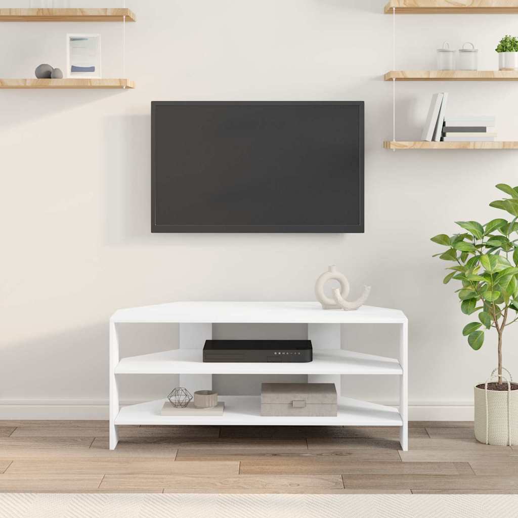 MobileTVAngolare 102x40,5x45cm Bianco Legno ingegnerizzato