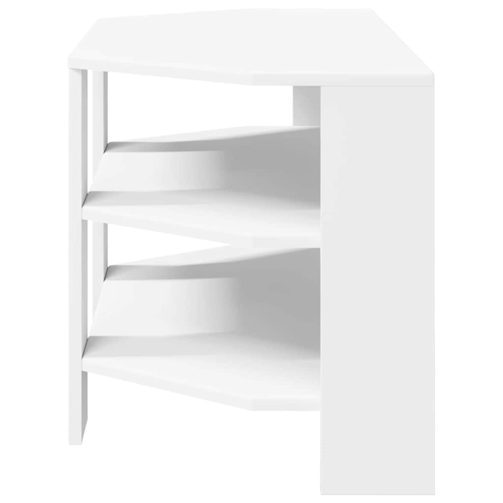 MobileTVAngolare Bianco 102x40,5x45cm Legno multistrato