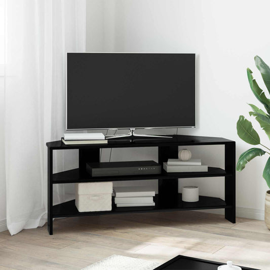 MobileTVAngolare 100 x 40,5 x 45 cm Nero Legno ingegnerizzato