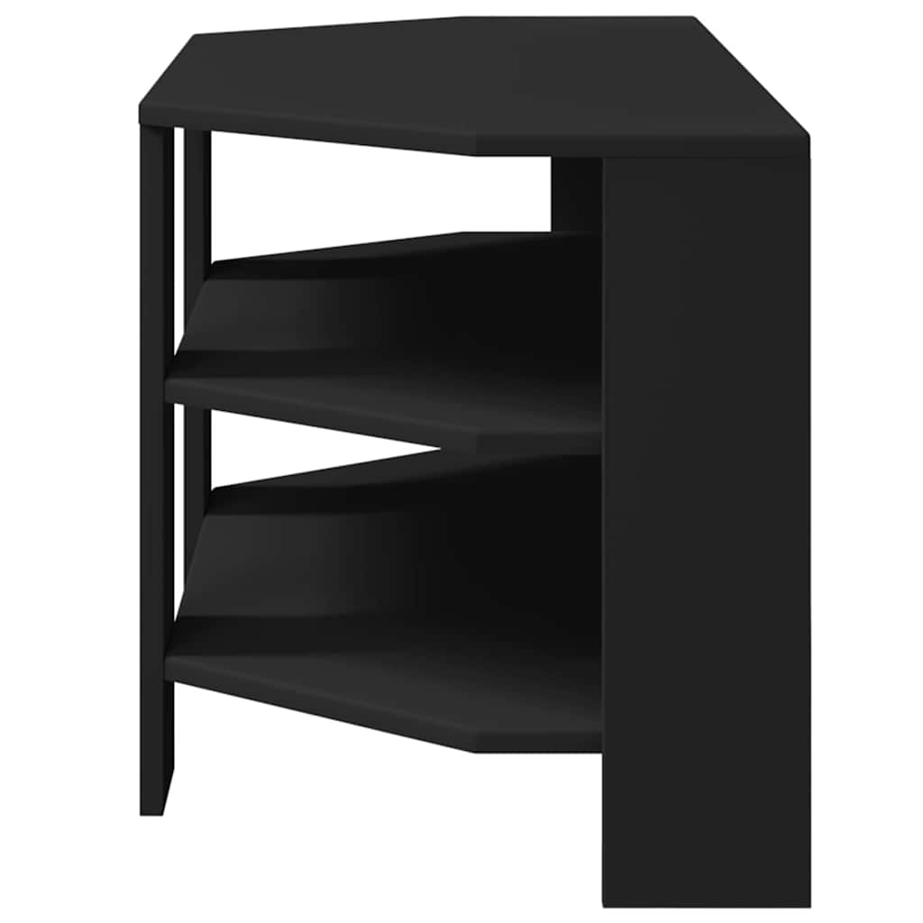 MobileTVAngolare Nero 102x40,5x45cm Legno multistrato | homemem39