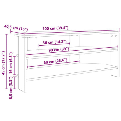 MobileTVAngolare Rovere Sonoma 102x40,5x45cm Legno multistrato