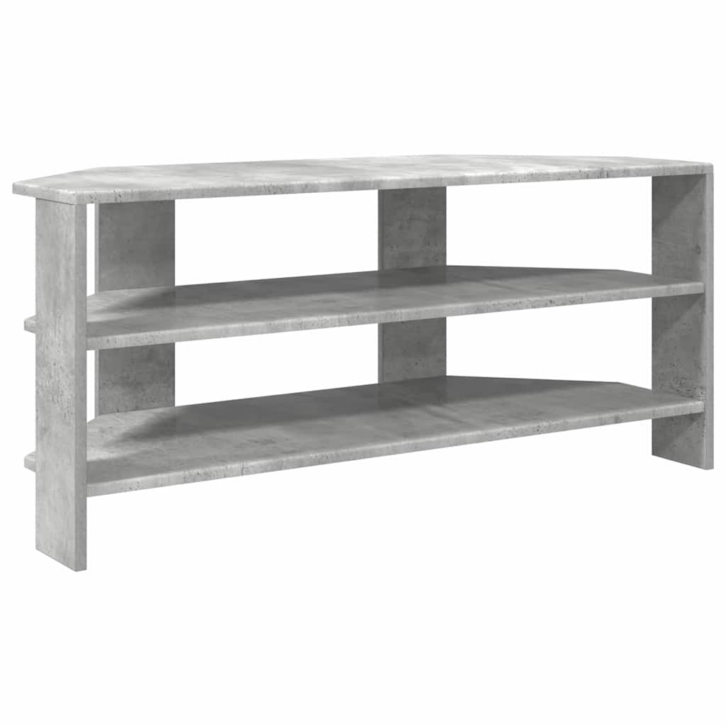 MobileTVAngolare Grigio cemento 102x40,5x45cm Legno multistrato