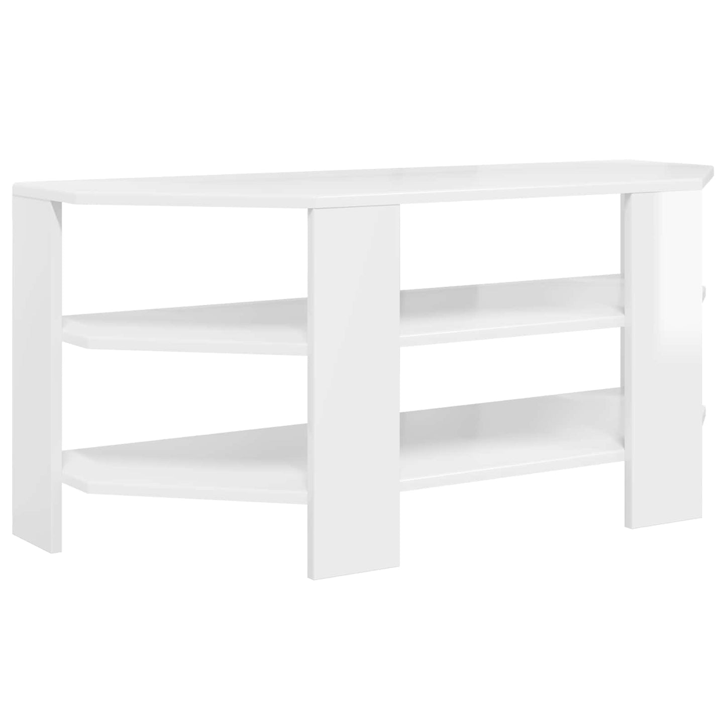 MobileTVAngolare Bianco ad Alto Lucido 102x40,5x45cm