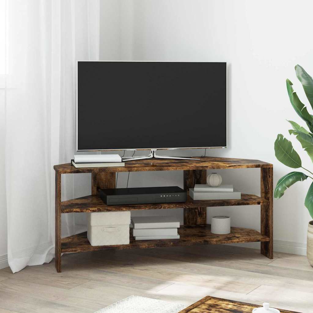 MobileTVAngolare Rovere fumé 102x40,5x45cm Legno multistrato | homemem39