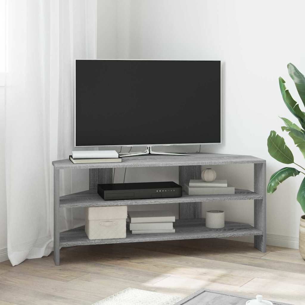 MobileTVAngolare Grigio Sonoma 102x40,5x45cm Legno multistrato | homemem39