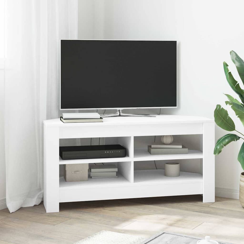 MobileTVAngolare Bianco 102 x 40,5 x 45 cm Legno multistrato