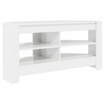 MobileTVAngolare Bianco ad Alto Lucido 102 x 40,5 x 45 cm
