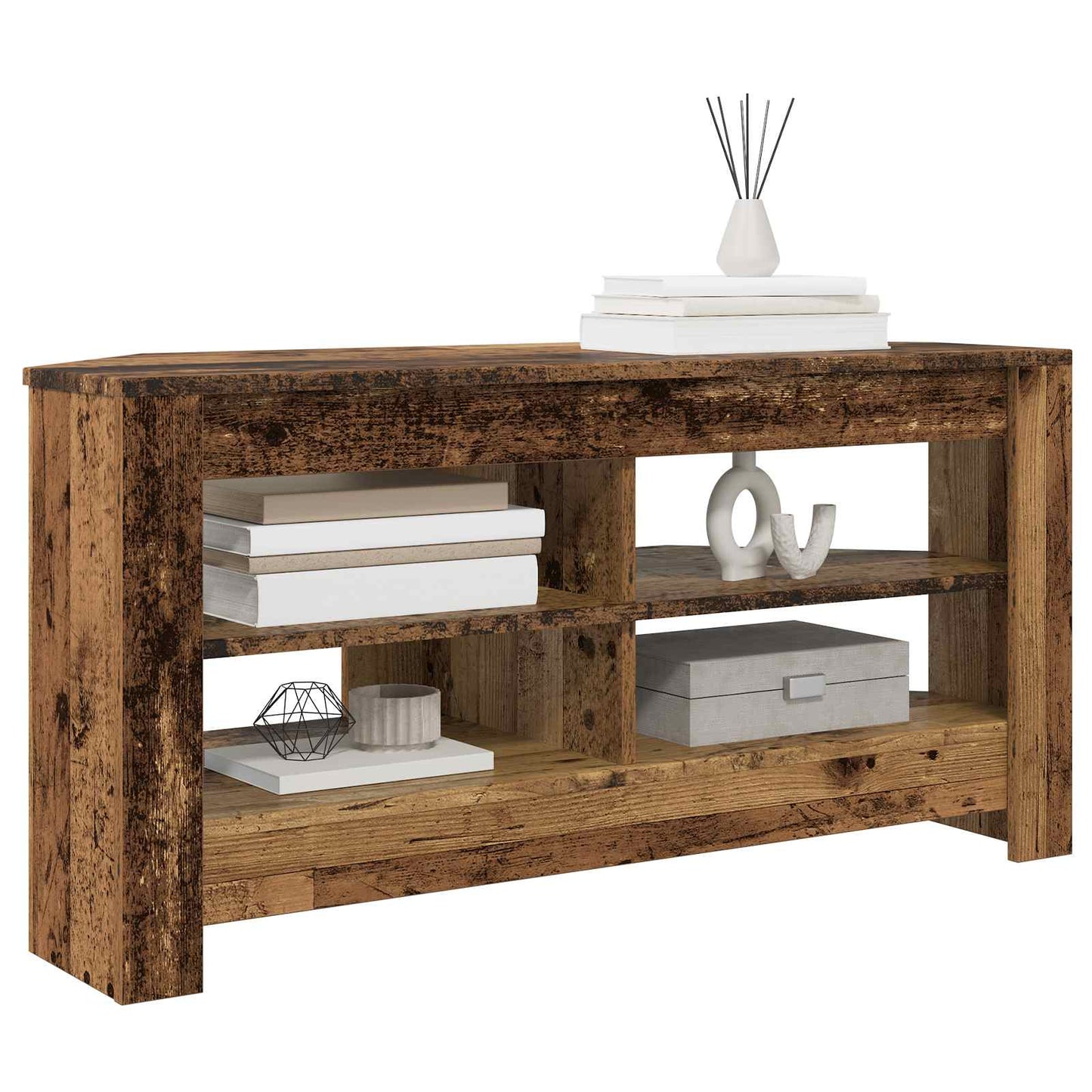 MobileTVAngolare 102 x 40,5 x 45 cm Legno vecchio