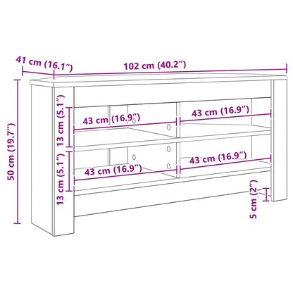 MobileTVAngolare 102 x 40,5 x 45 cm Legno vecchio | homemem39