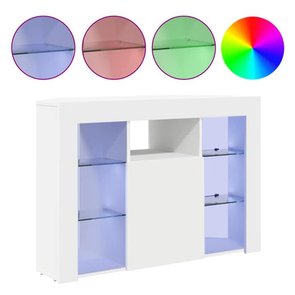 Mobile TV LED Angolare Bianco 100x40x68cm Legno multistrato