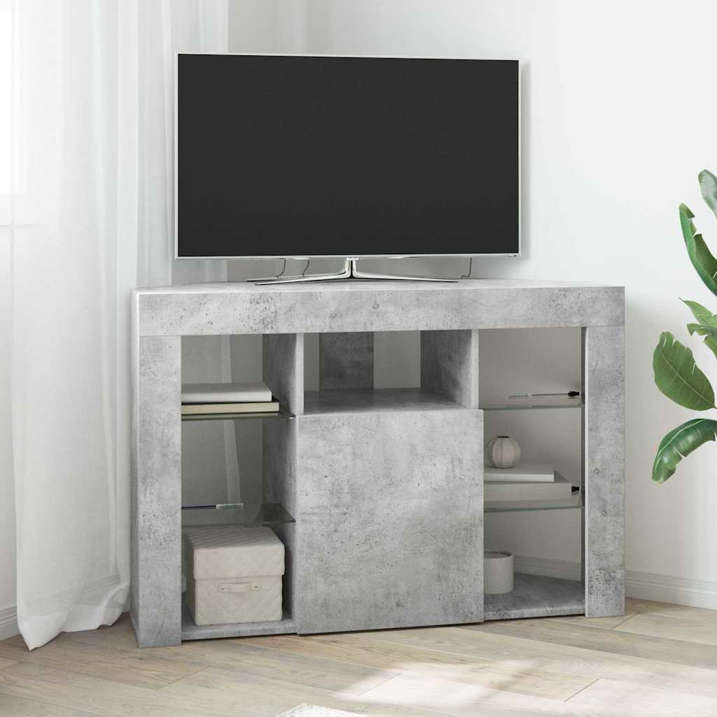 Mobile TV LED Angolare 100x40x68cm Grigio cemento