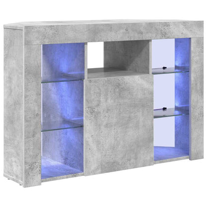Mobile TV LED Angolare 100x40x68cm Grigio cemento | homemem39